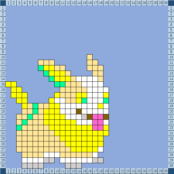 ワンパチ 簡単 ポケモンアイロンビーズ作り方小さめドット図案